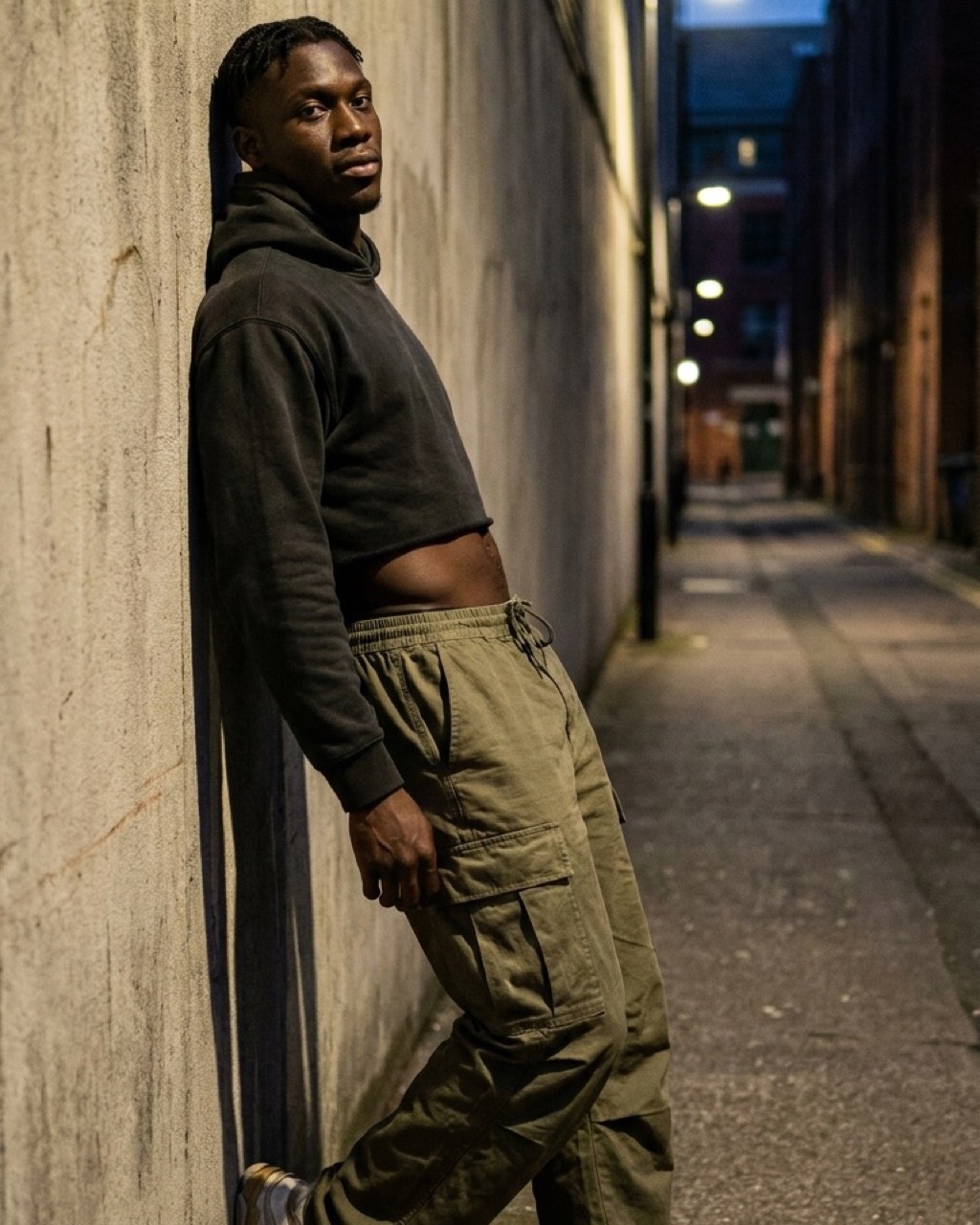 Streetwear persona generated with SynthrAI, scene 2